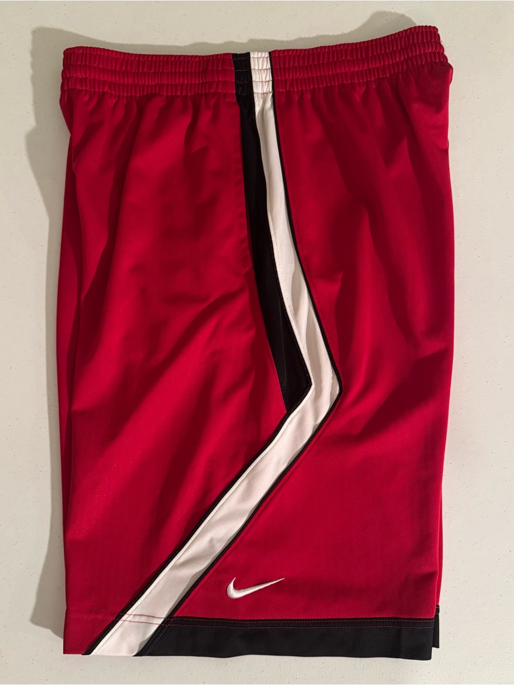 Nike Red, Black, and White Basketball Shorts Men’s Size Large